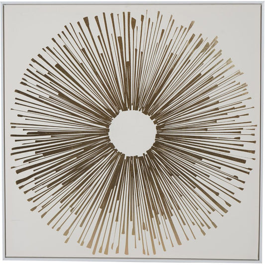 Canvas Golden Foiled Sunburst Framed Wall Art
