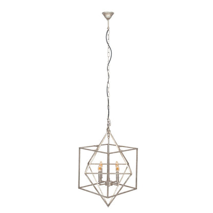 Sirius Antique Silver Metal Multi Arm Cube Pendant