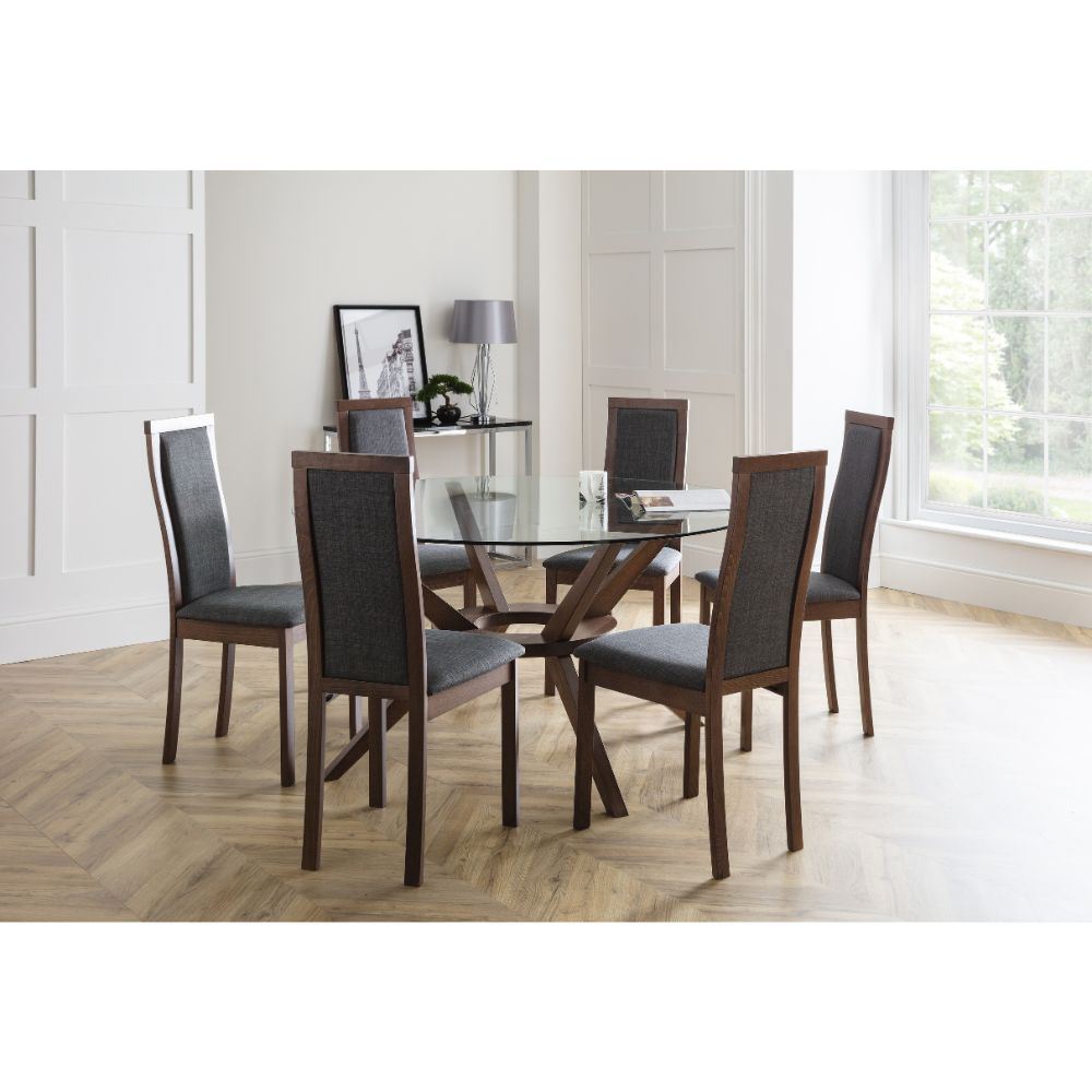 Chelsea 140cm Round Glass Dining Table