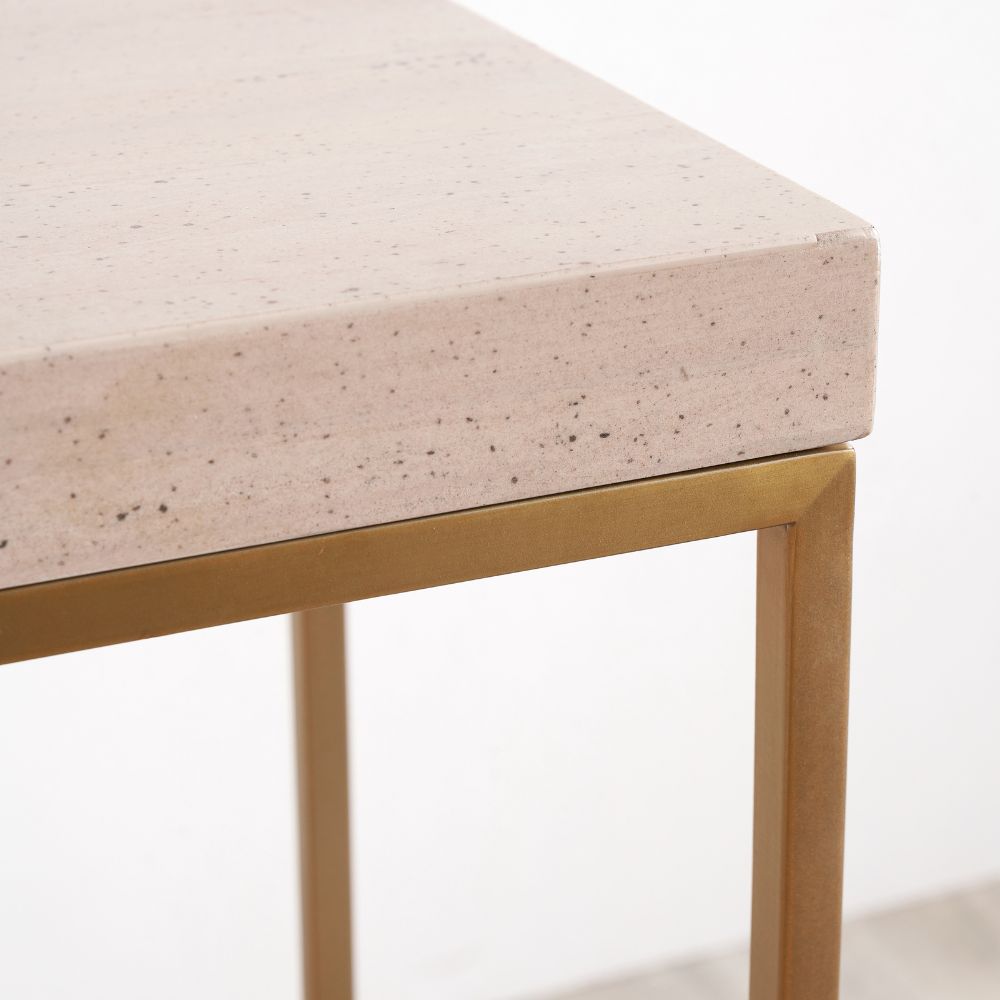 Madison Granite and Metal Console Table