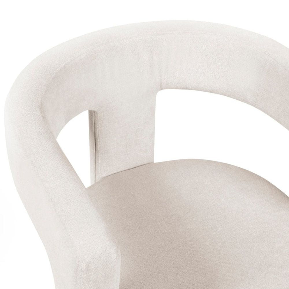 Elara Cream Chenille Upholstered Chair