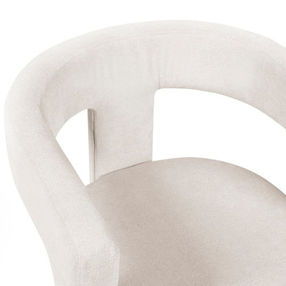 Elara Cream Chenille Upholstered Chair