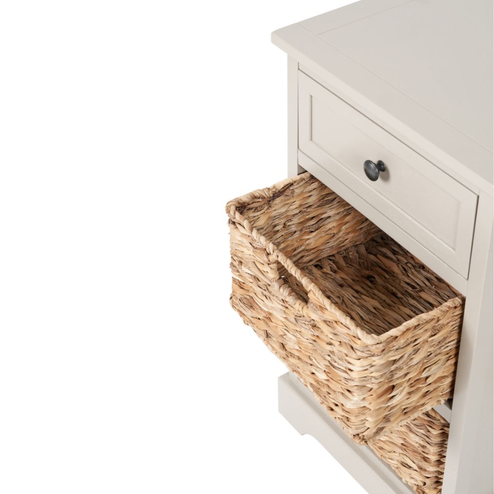Devonshire Pine Wood 1 Drawer 2 Basket Unit
