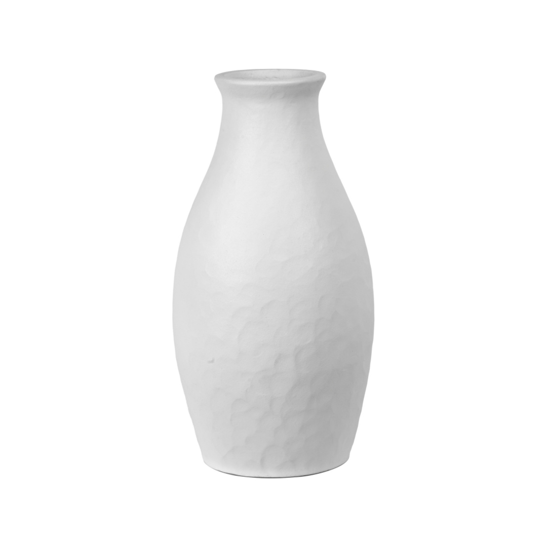 Eirene White Textured Stoneware Vase