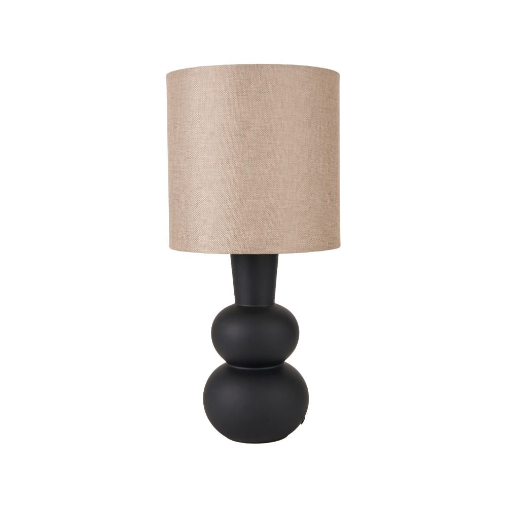 Aaliyah Ceramic White Curved Bottle Table Lamp