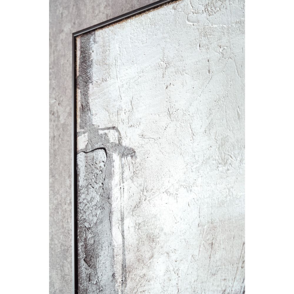 Canvas Monochrome Abstract with Black Frame