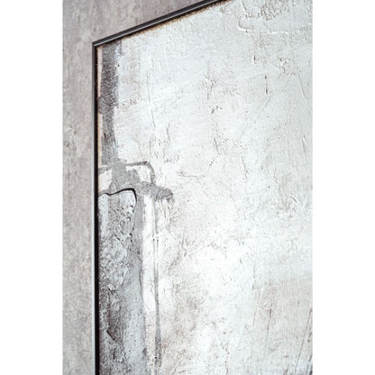 Canvas Monochrome Abstract with Black Frame