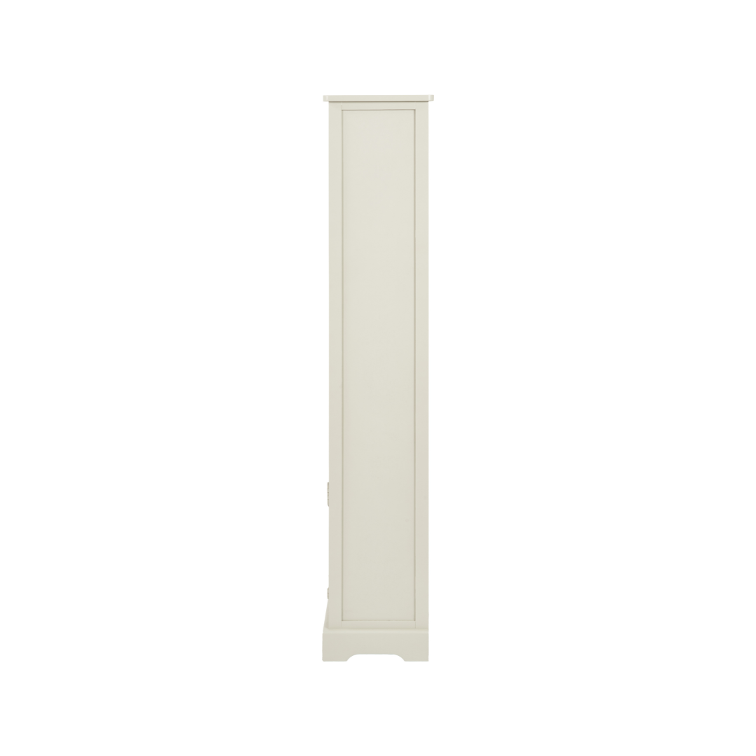 Croft Linen Pine Wood Slim 1 Door 3 Shelf Unit
