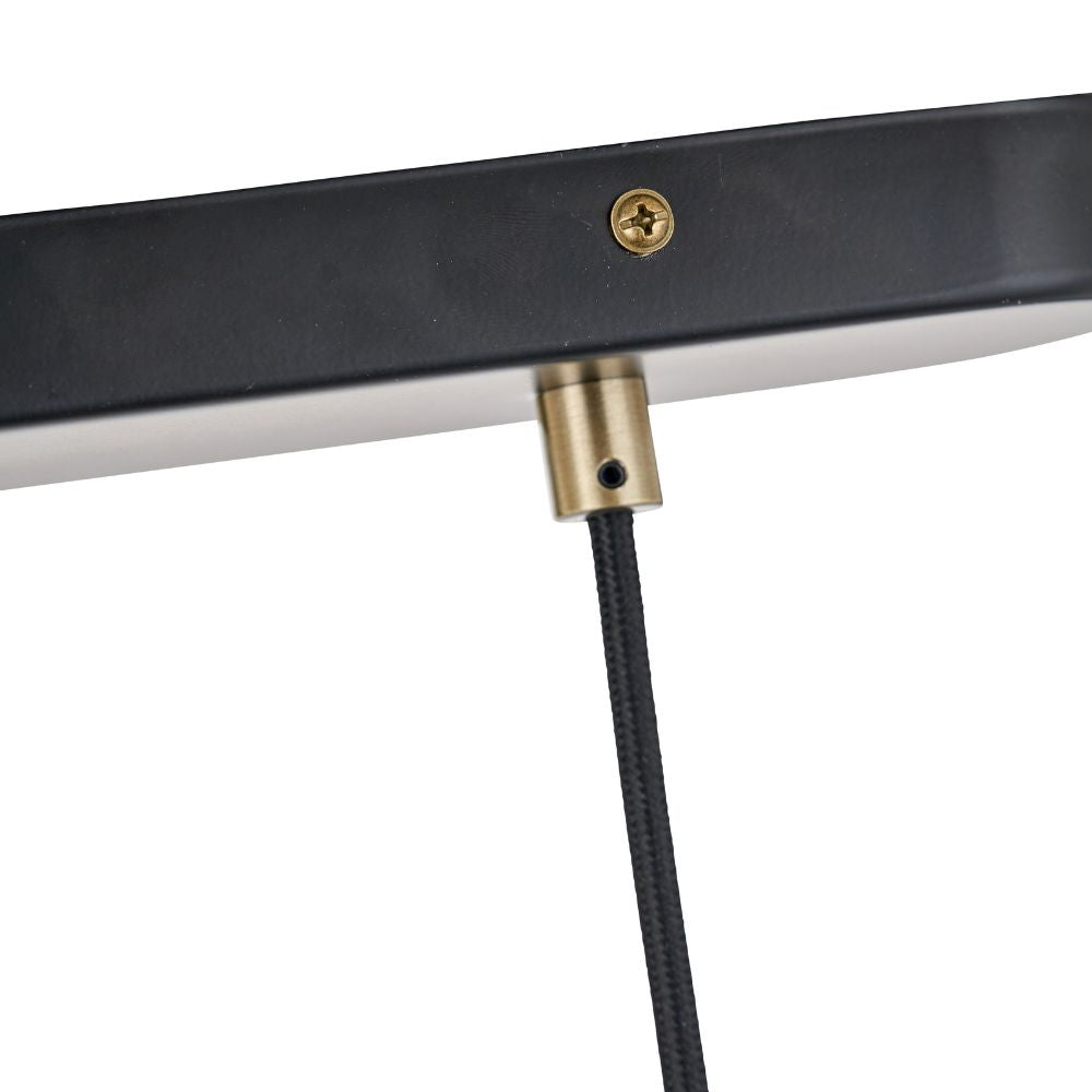Augusto Black and Gold Task Bar Pendant