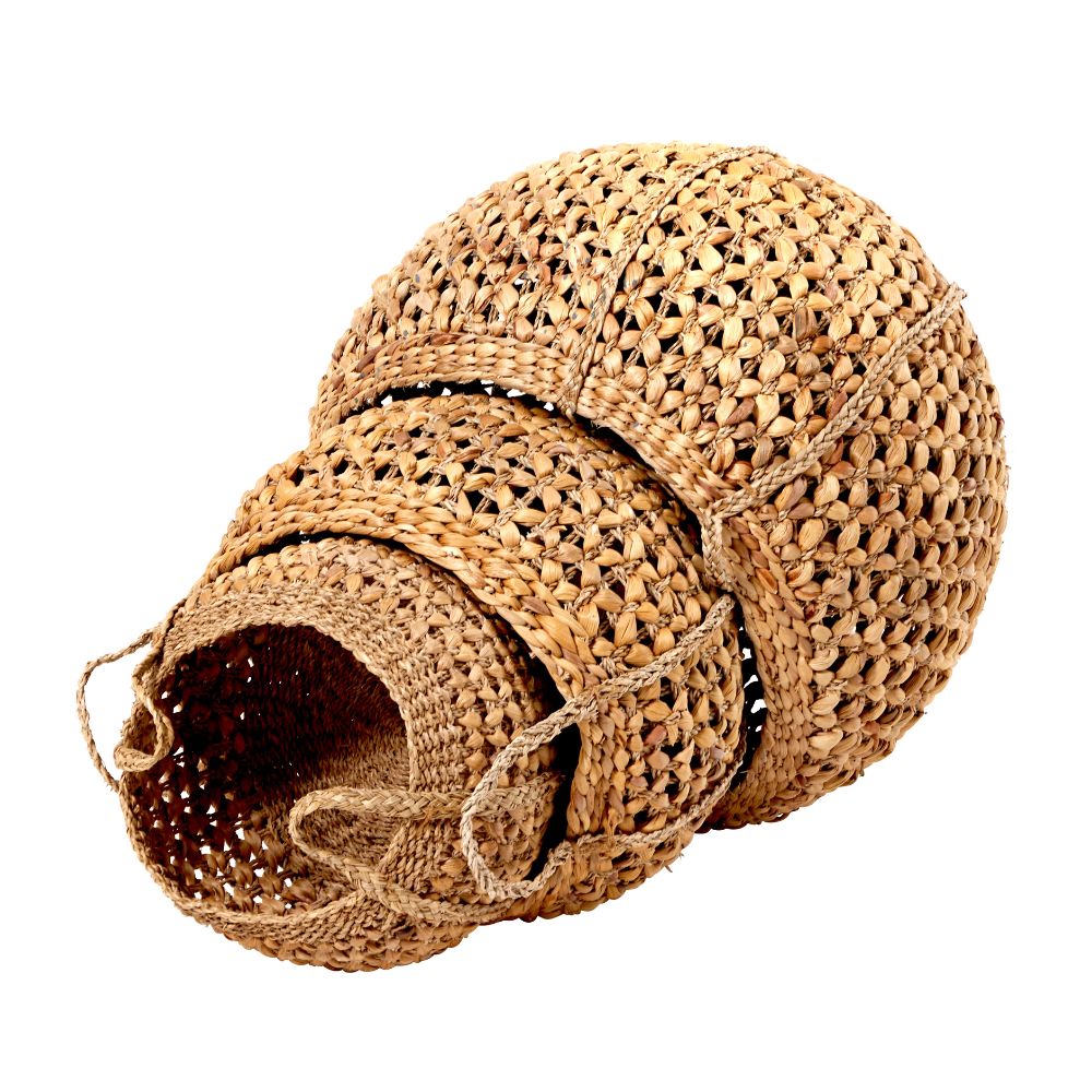 Water Hyacinth Round Handled Baskets (Set of 3)