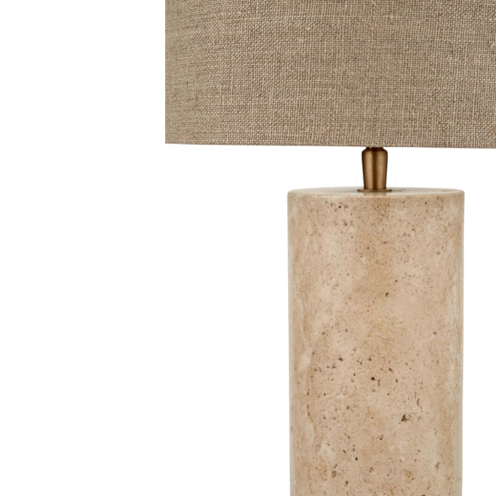 Kanoa Limestone Cylinder Table Lamp