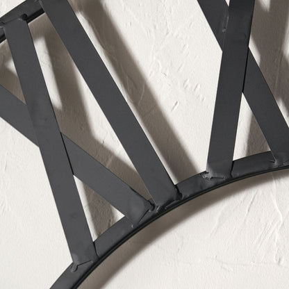 Metal Black Large Round Wall Clock