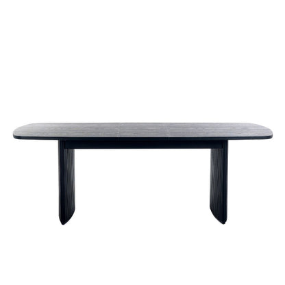 Louis Fluted 1.8m Extendable Dining Table Black