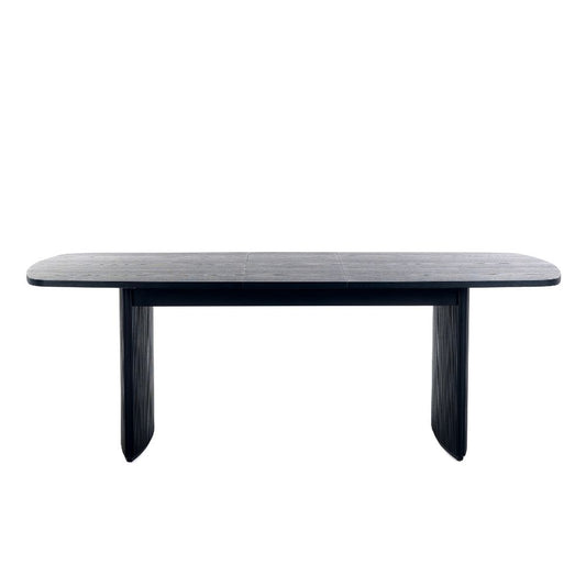 Louis Fluted 1.8m Extendable Dining Table Black