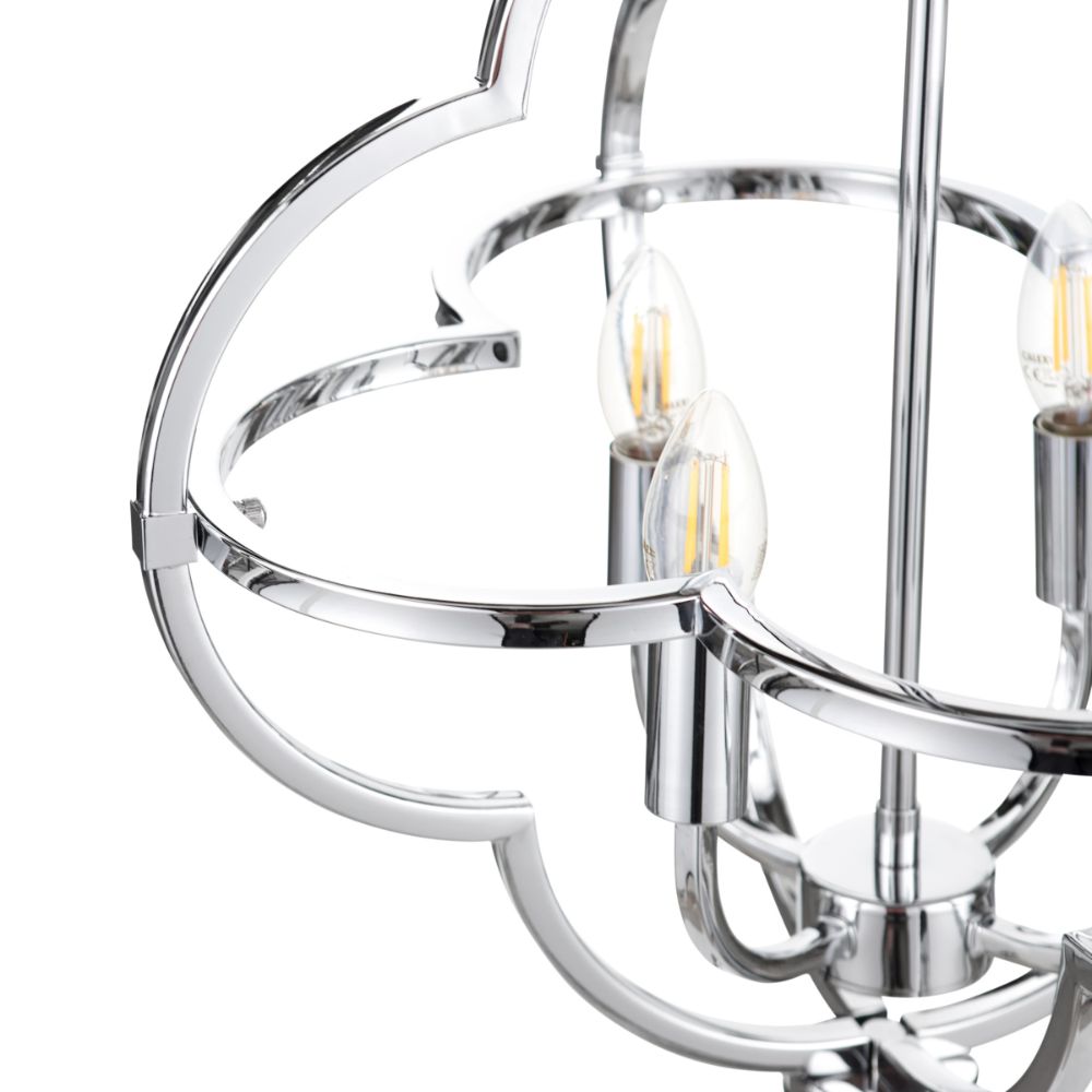 Amine 4 Light Fleur De Lys Pendant