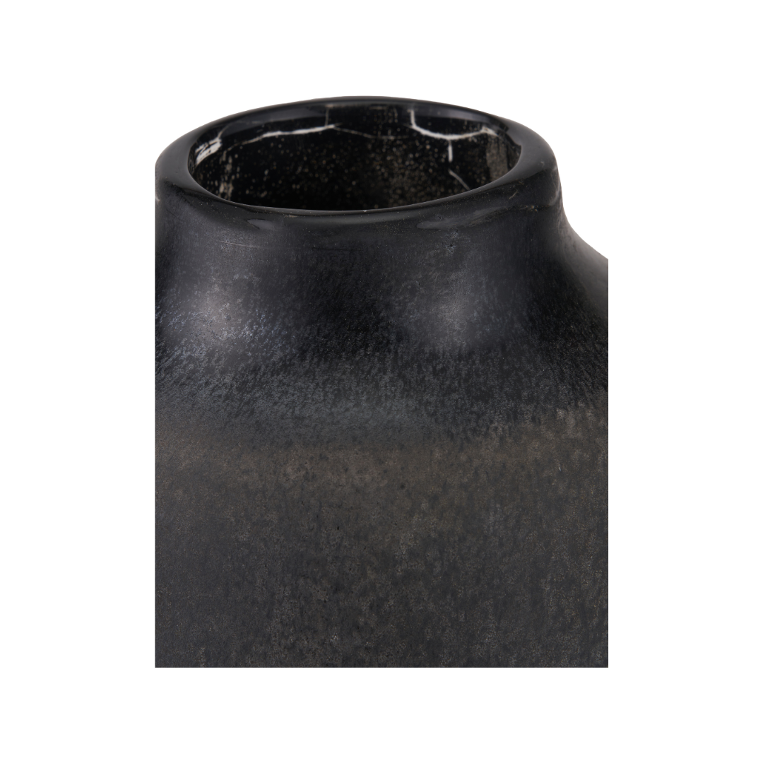 Etna Black and White Glass Vase