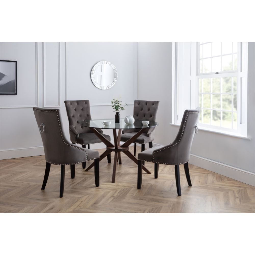 Chelsea 120cm Round Glass Dining Table