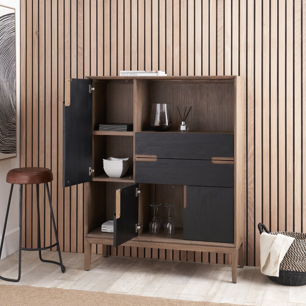 Gio Acacia Wood Shelf Unit