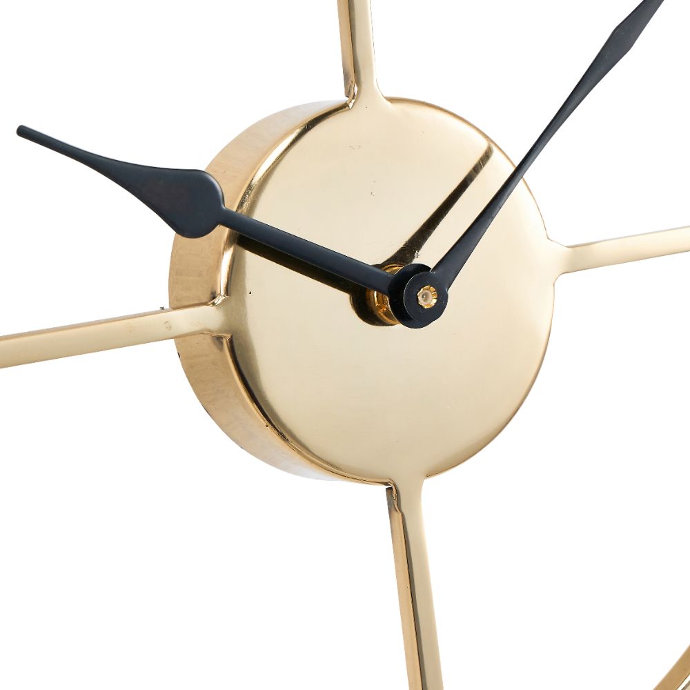 Metal Double Framed Gold Round Wall Clock