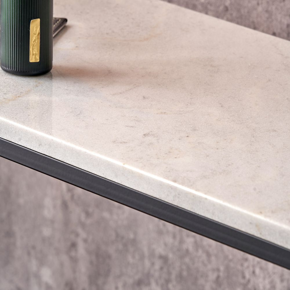 Kalani White Marble Console Table