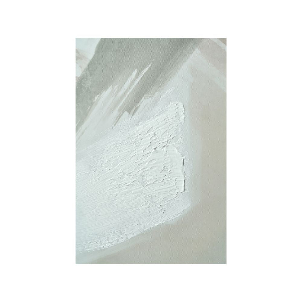 Canvas Monochrome Abstract Square with Oak Effect Frame