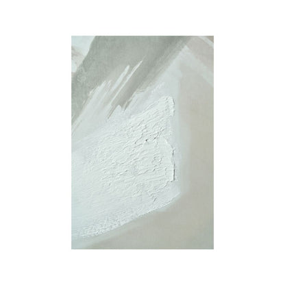 Canvas Monochrome Abstract Square with Oak Effect Frame