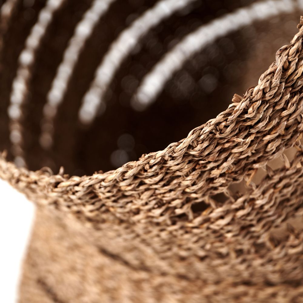 Seagrass Natural Round Baskets (Set of 3)