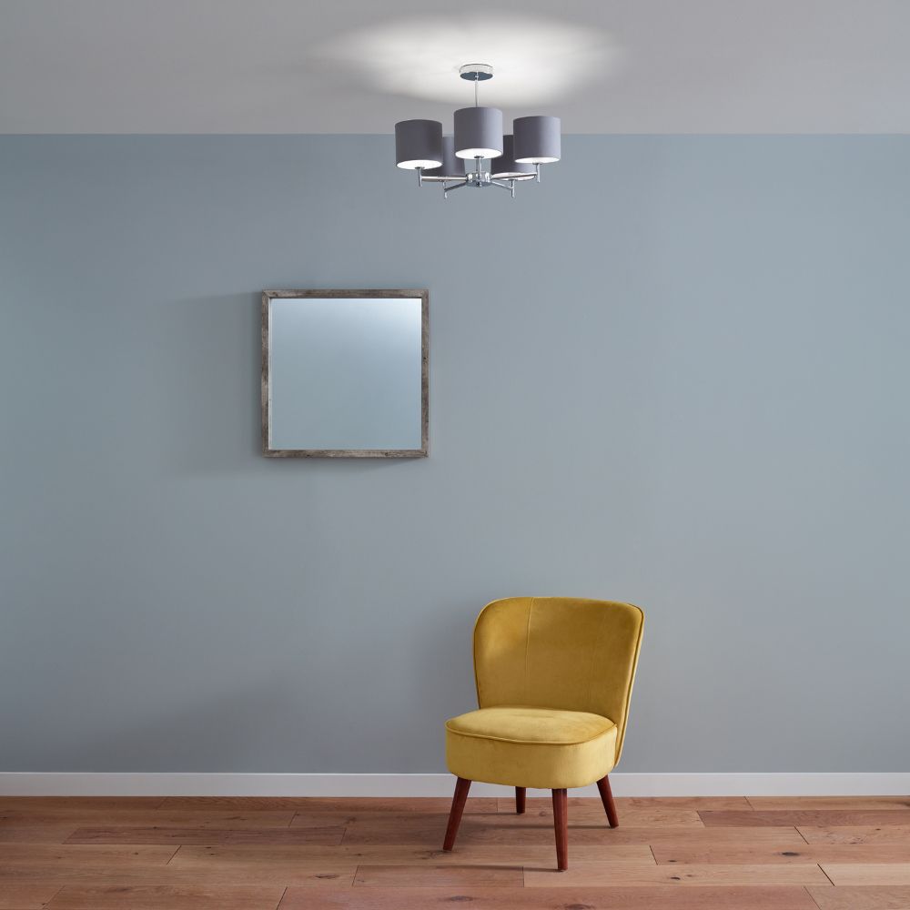 Plaza Linen 5 Arm Pendant