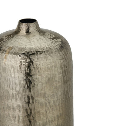 Metal Hammered Tall Vase