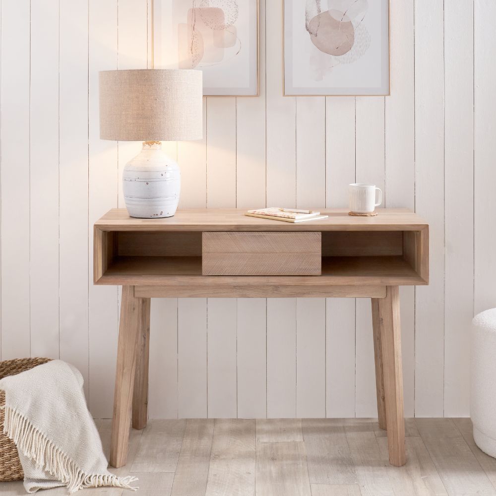 Kalmar Acacia Wood 1 Drawer Console