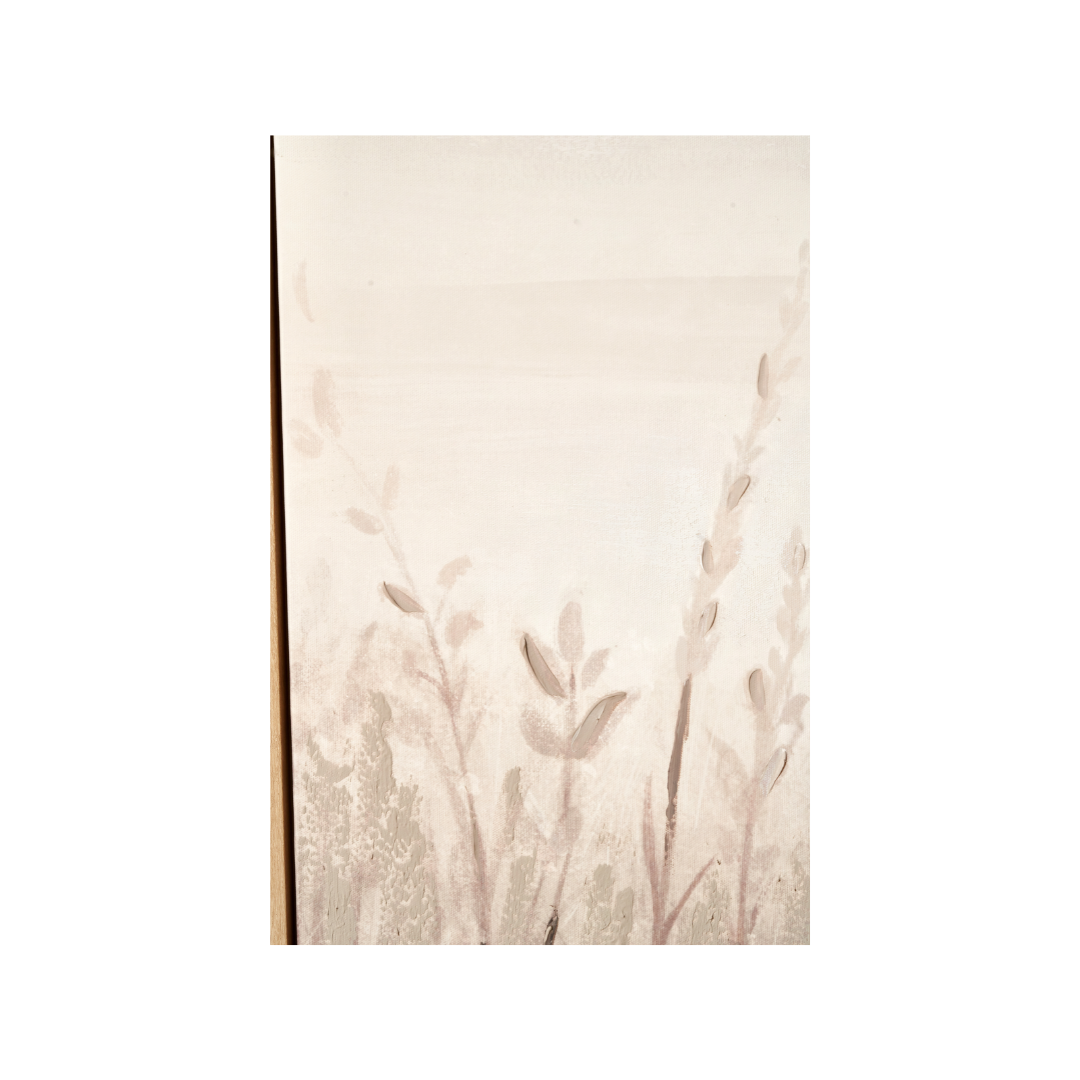 Natural and White Landscape Canvases with Natural Frames