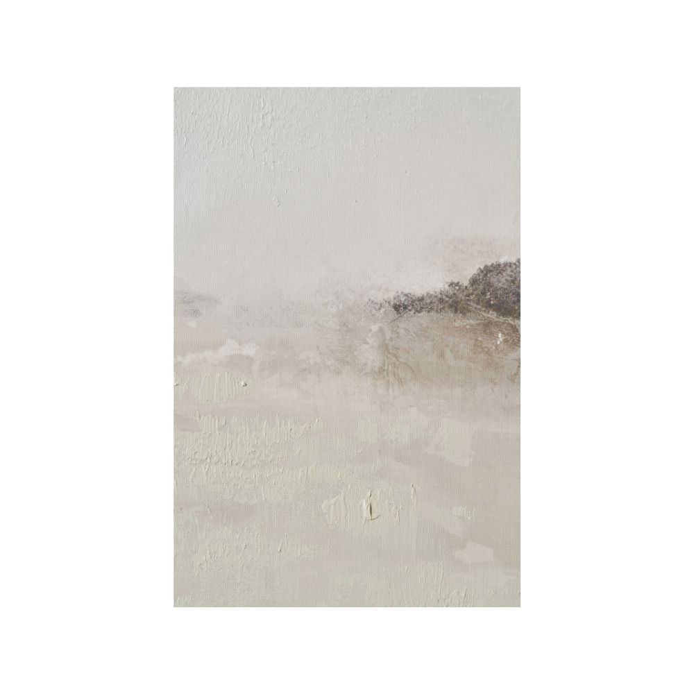 Abstract Canvas Grey and White with Black Frame