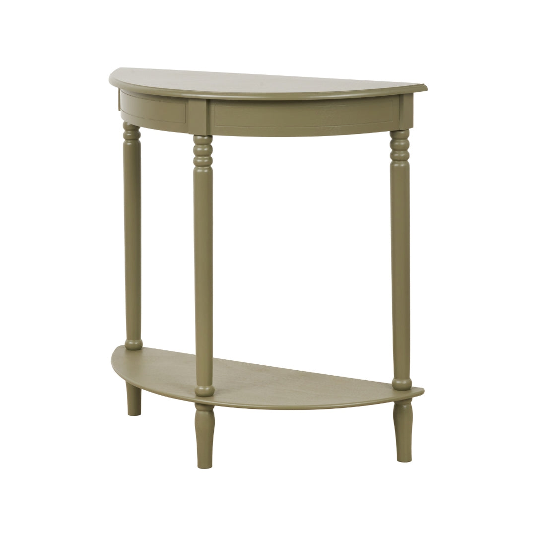 Heritage Pine Wood Half Moon Console Table