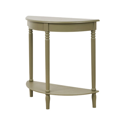 Heritage Pine Wood Half Moon Console Table