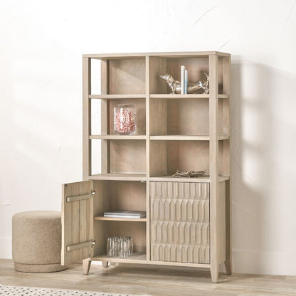 Khao Mango Wood 2 Door 6 Niche Shelf Unit