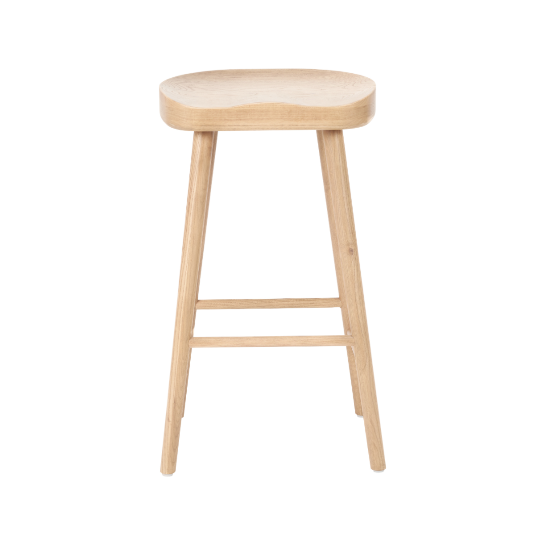 Laselle Ash Wood Bar Stool
