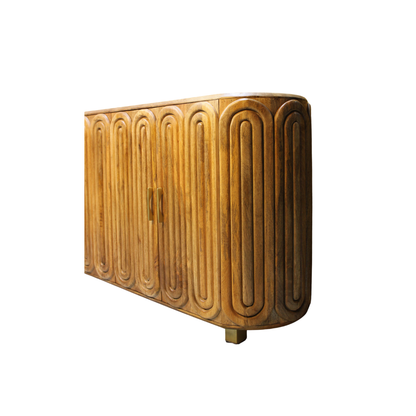 Aranya Solid Wood Capsule Design Sideboard