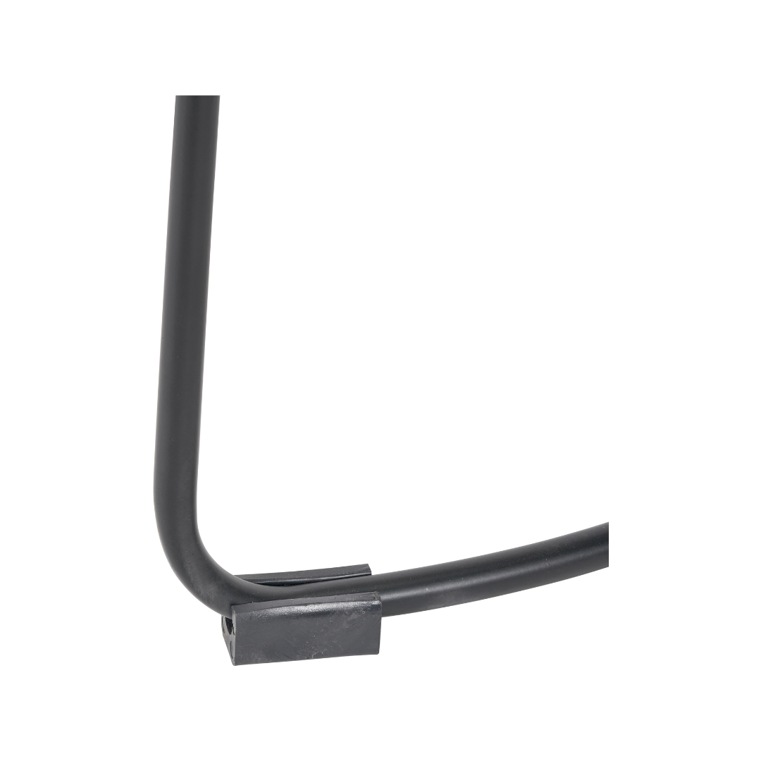 Laselle Ash Wood and Black Metal Bar Stool