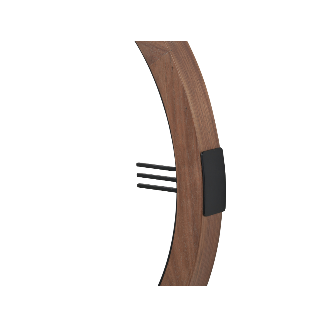 Vermont Light Walnut Wood Veneer Round Wall Clock