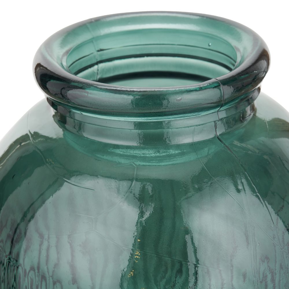 Recycled Glass Ribbed Vase Tall