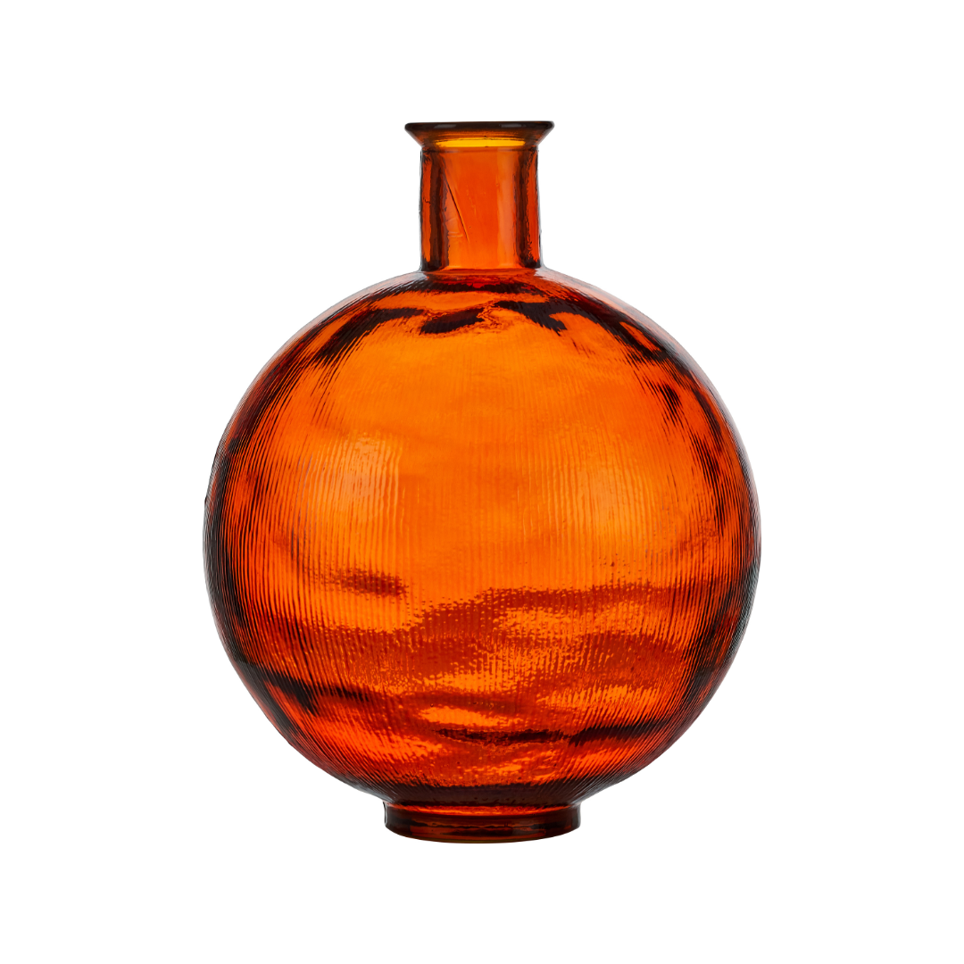 Recycled Glass Round Vase