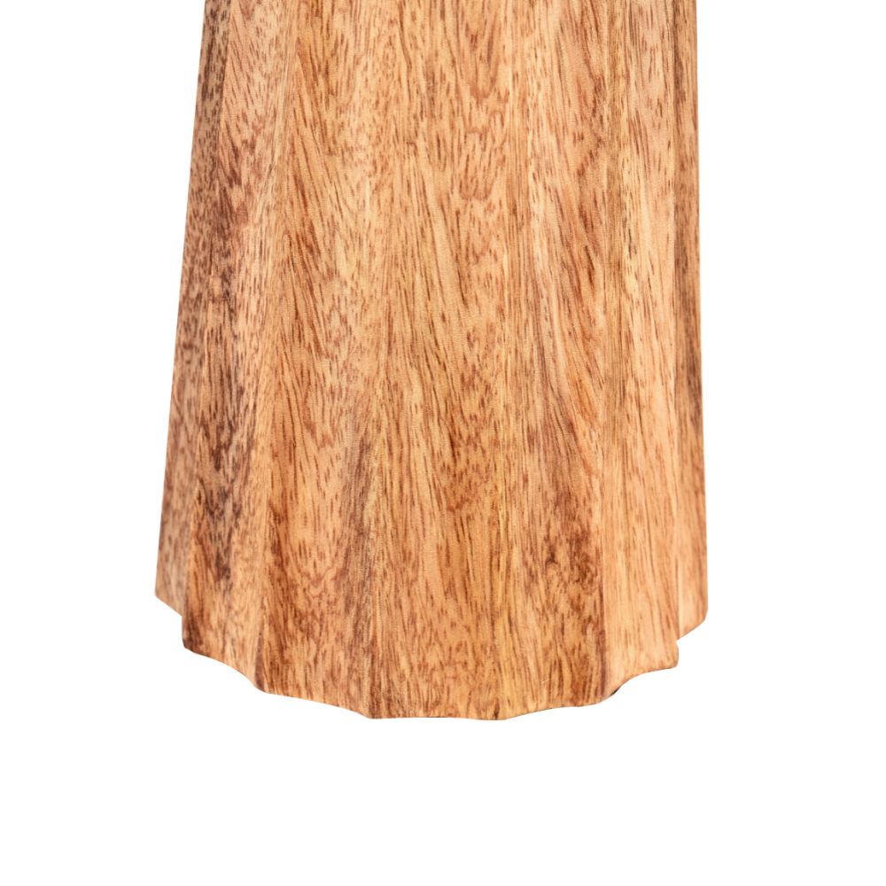 Draydon Mango Wood Textured Cone Table Lamp