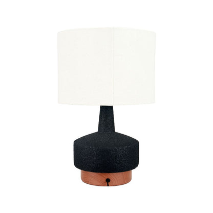 Elio Wood Effect Textured Ceramic Table Lamp