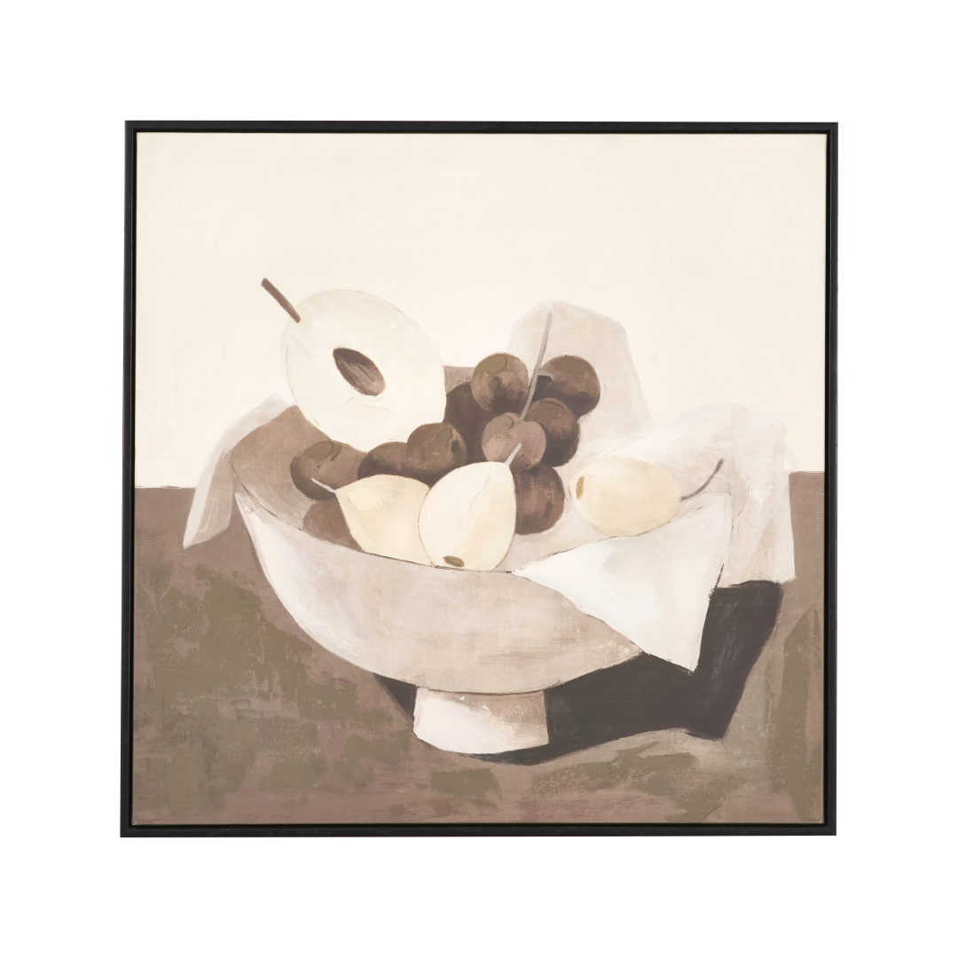 Fruit Design Canvas with Black Frame