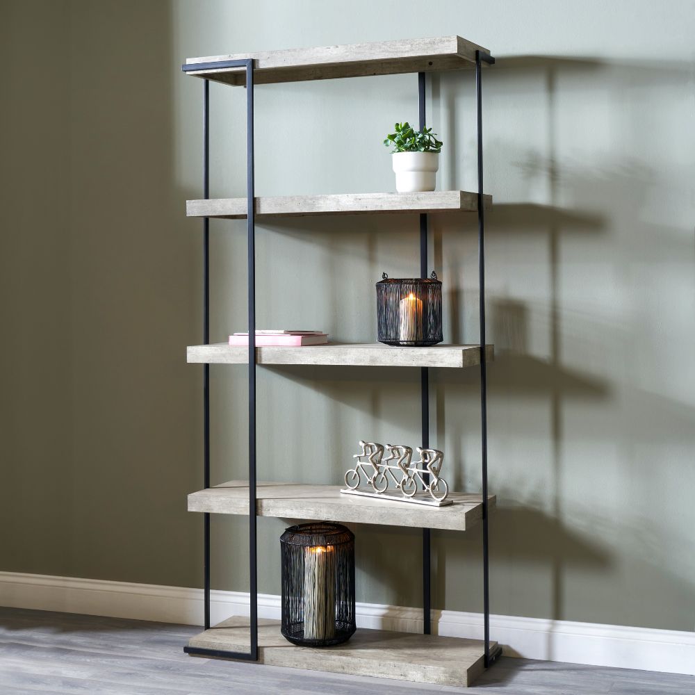 Jersey Concrete Effect 5 Shelf Unit
