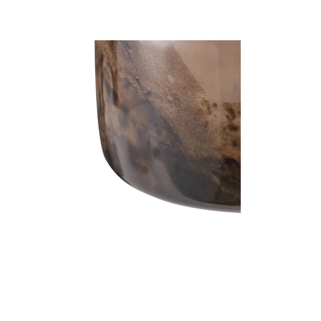 Cerdanya Brown and Beige Glass Vase