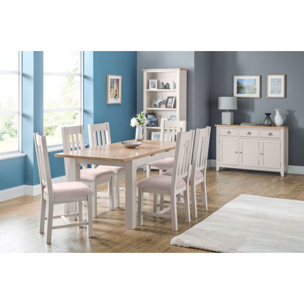 Richmond 1.4m Elephant Grey/Pale Oak Extendable Dining Table