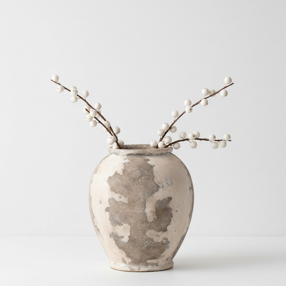 Lulia Stoneware Antique Finish Urn Vase