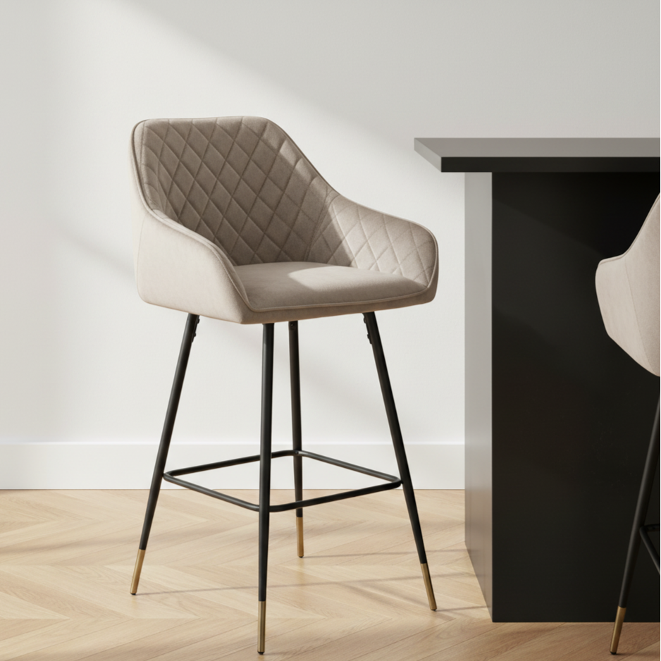 Velvet Bar Stool (Set of 2)