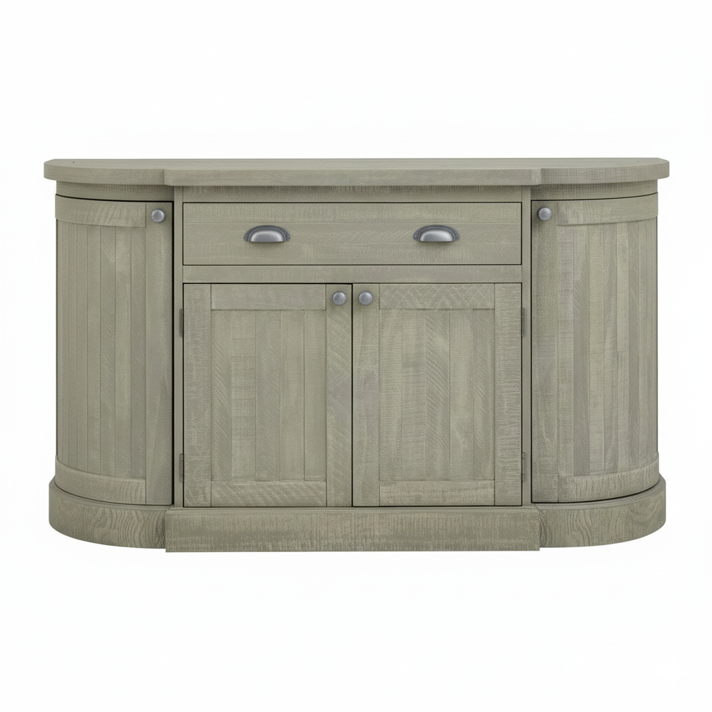 Saltaire Pine Wood 4 Door Sideboard With Drawer